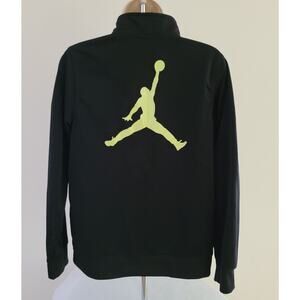 JORDAN Youth Black-Full Zip-Slam Dunk-Sporty Logo'd Jacket--Sz Youth XL/Men's Sm